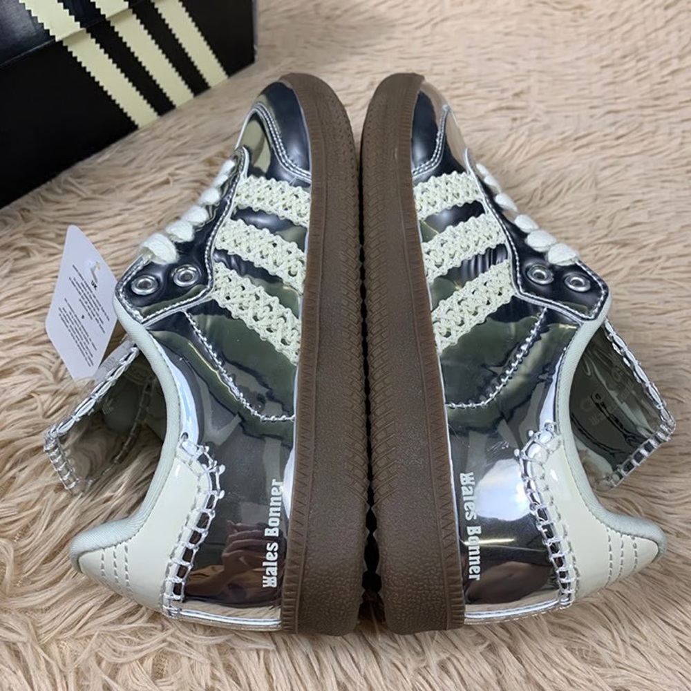 Adidas x Wales Bonner Silver Sneakers - Picture 3 of 5